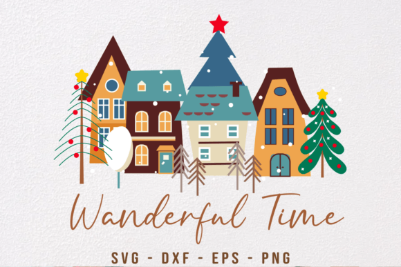 Boho Christmas SVG Wonderful Time PNG