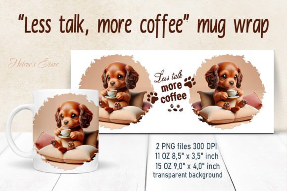 Cocker Spaniel Mug Wrap Sublimation PNG