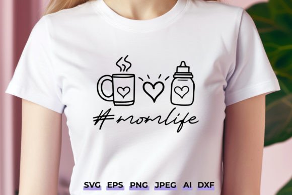 Hashtag Mom Life SVG DXF - Mothers Day