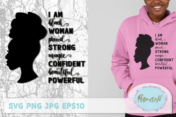 I Am Black Woman SVG Design