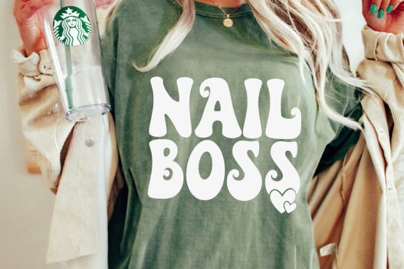 Nail Boss SVG, Nail Tech SVG, Retro SVG