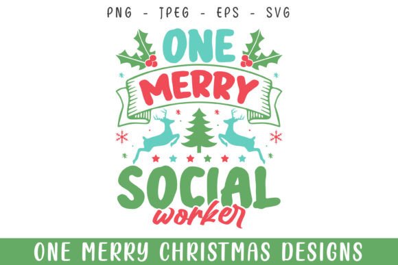 One Merry Social Worker Christmas Svg