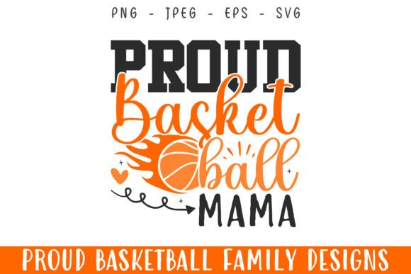Proud Basketball Player Mama SVG Design